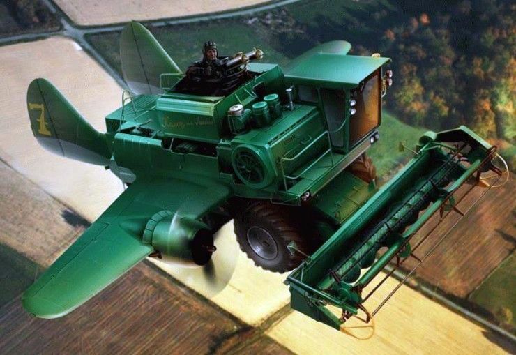 Flying combine